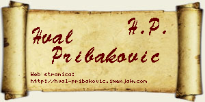 Hval Pribaković vizit kartica